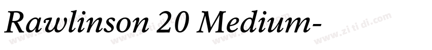 Rawlinson 20 Medium字体转换